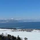 雪景色と琵琶湖